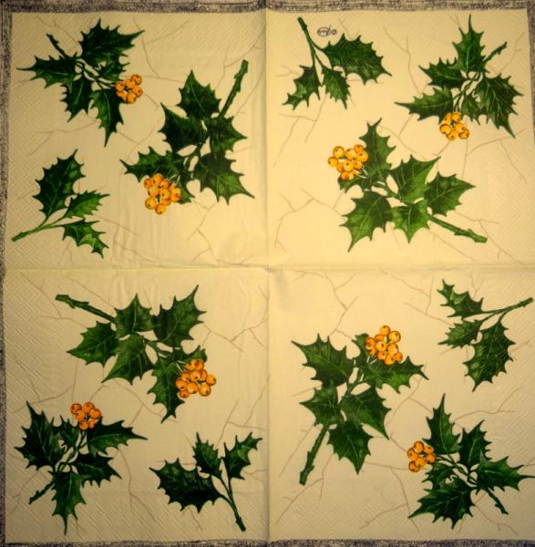 124 Weihnachten Blumen - 3-lagig - Ihr